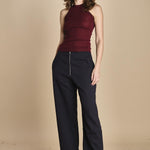 top americano a costine in lana merino LAU28 E14015 BORDEAUX milaura 