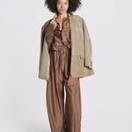 camicia in mussola con manica a sbutto DIANA 4007 T0161 CHOCOLATE T0032 the latest 