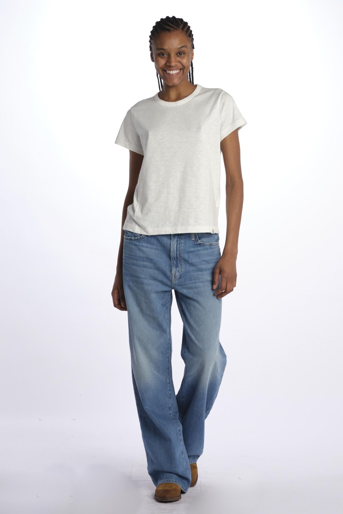 T-shirt girocollo m/c basic WSCT20 WHITE merz b 