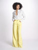 pantalone 4 tasche in misto lino