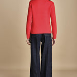 dolcevita con bottoni oro MAILLON BRIGHT RED laurence bras 