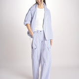 Bomber in popeline a righe BOMBER MJD556_ATEX93 BLUE WHITE STRIPES jejia 