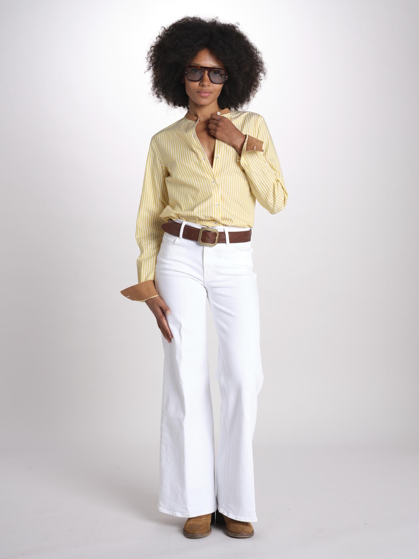 camicia a righe con collo guru MICA5630 BG milaura 