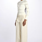 Maglia DEVON m/l inserto pizzo 020 CREAM sea ny 