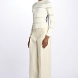 Maglia DEVON m/l inserto pizzo 020 CREAM sea ny 