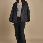 maglia scollo a v NOVA KNIT BLOUSE LIGHT TAUBE herskind 