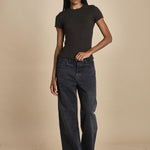 t-shirt a cortina con manica corta THE RIB BABY TEE WE25JKT012 COFFEE frame 