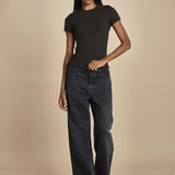 t-shirt a cortina con manica corta THE RIB BABY TEE WE25JKT012 COFFEE frame 