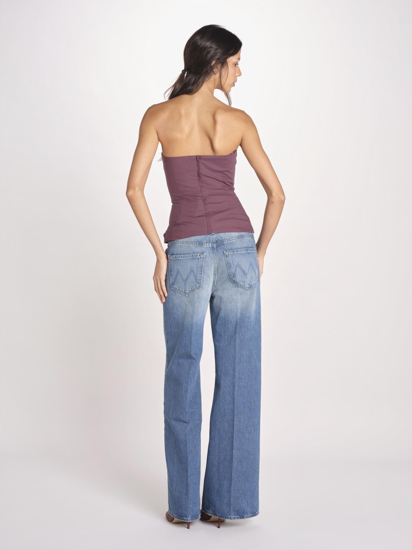 top bustier in cotone 41360-400 MELANZANA 18 federica tosi 