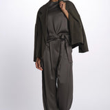2881 camicia asimmetrica in crepe satin 2881 STONE dusan 