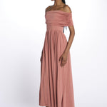 Abito ARIEL midi jersey arricciato 12248301 TERRACOTTA malina 
