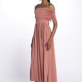 Abito ARIEL midi jersey arricciato 12248301 TERRACOTTA malina 