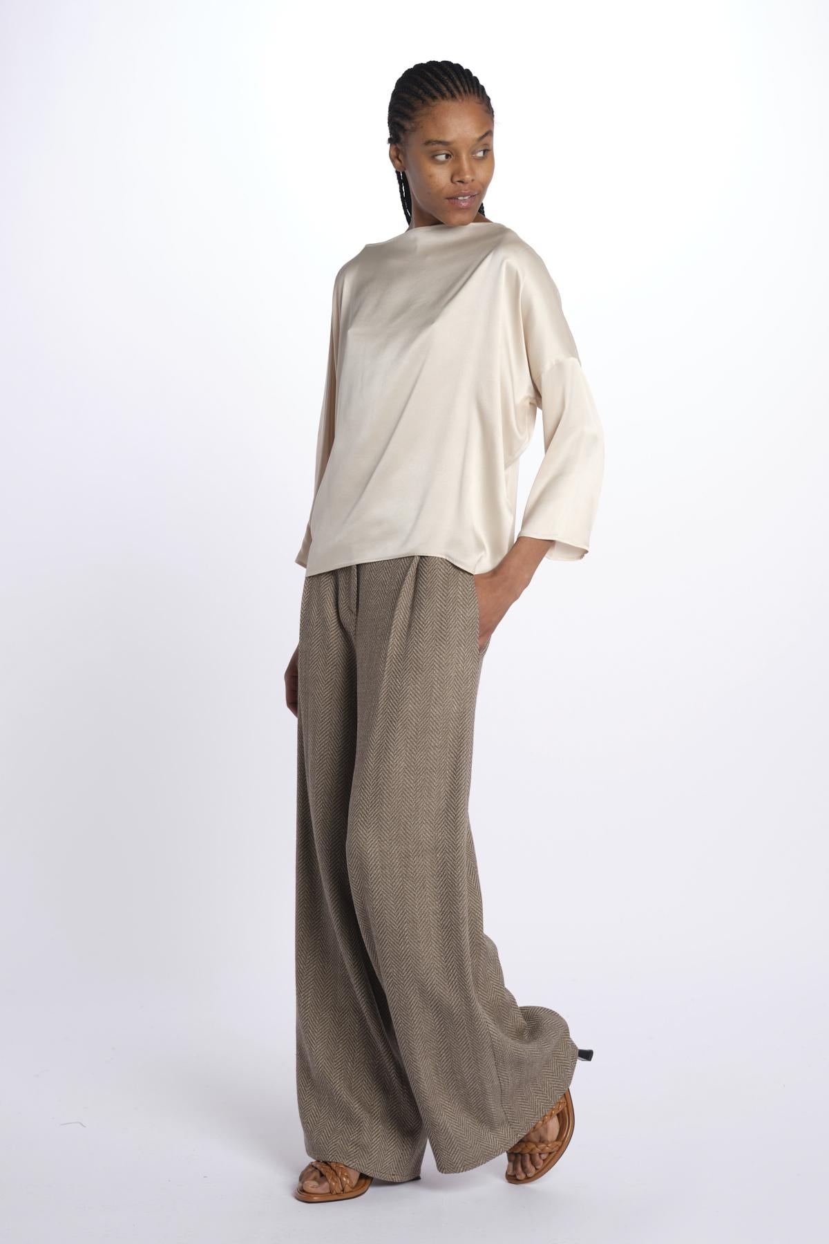 2311 pantalone spigato 2311 KHAKI dusan 