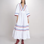 Abito con passamaneria RITA LONG DRESS RITA1BLO WHITE2 antik batik 