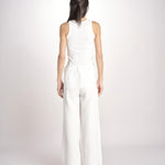 pantalone over effetto waffle KATHERINE MJD27_SHUKU3 WHITE WAFFLE jejia 
