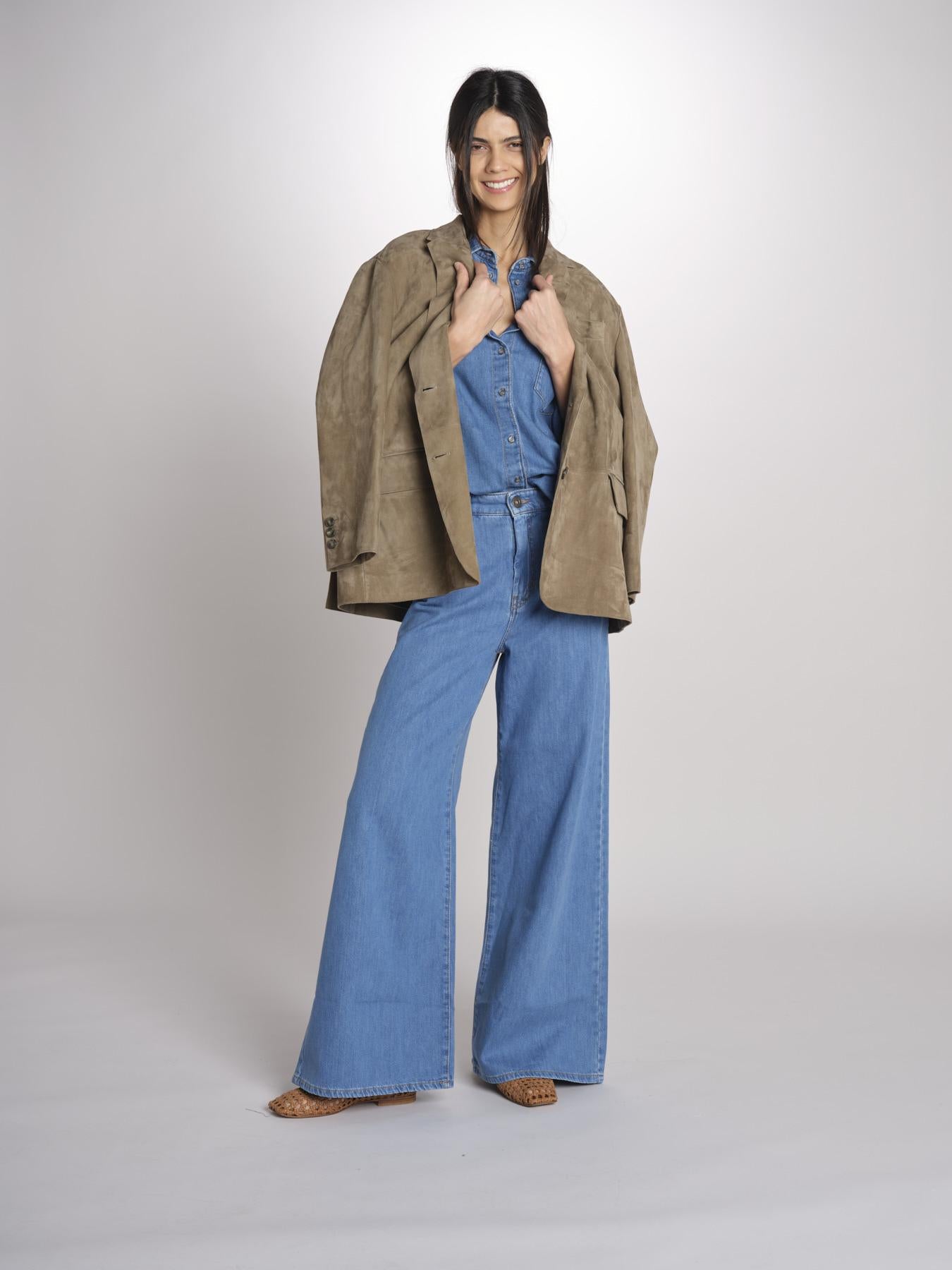 Camicia oversize in denim di puro cotone FOGGIA 2615111011600 002 BLU weekend maxmara 