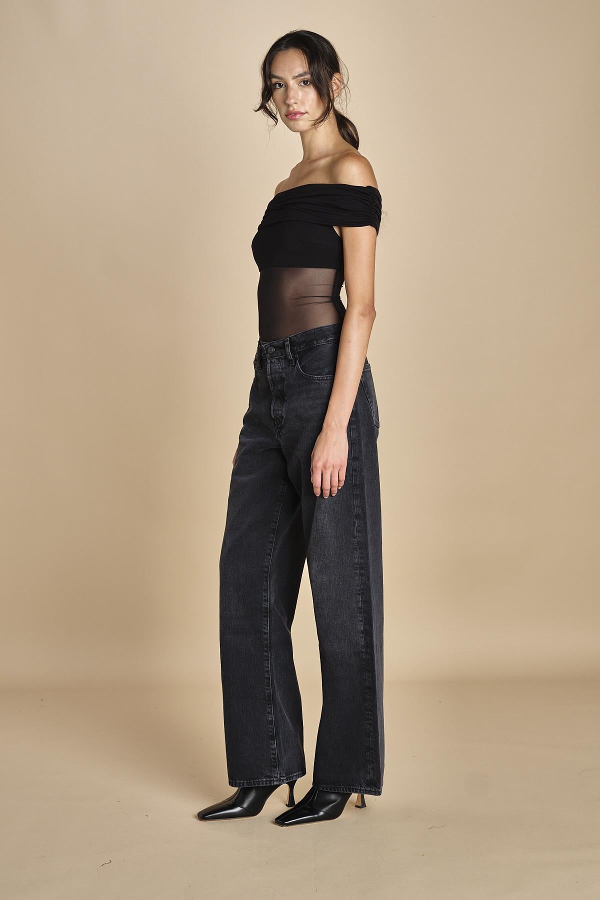 LIBRA BODYSUIT body in jersey con spalle fuori LIBRA BLACK undress code 