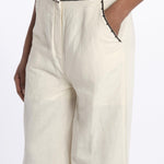 Pantalone ricamo PALM NIRVANA ANTIQUEWHITE scarlett poppies 