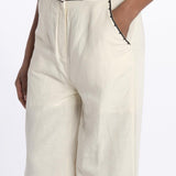 Pantalone ricamo PALM NIRVANA ANTIQUEWHITE scarlett poppies 