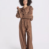 camicia in mussola con manica a sbutto DIANA 4007 T0161 CHOCOLATE T0032 the latest 