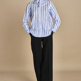 camicia girocollo a righe con bandana G0315249 R1D1 n21 