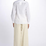 camicia con colletto in pailletes BE24552 WHITE milaura 