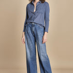 TACY camicia in jersey BETB500 STEEL BLUE hartford 
