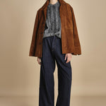 camicia voille lana con rouches MAGRITTE LIGHT GREY laurence bras 