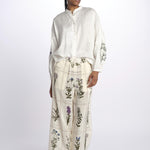Camicia ILEX lino con fiore 2515111122600 001 weekend maxmara 
