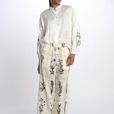 Camicia ILEX lino con fiore 2515111122600 001 weekend maxmara 