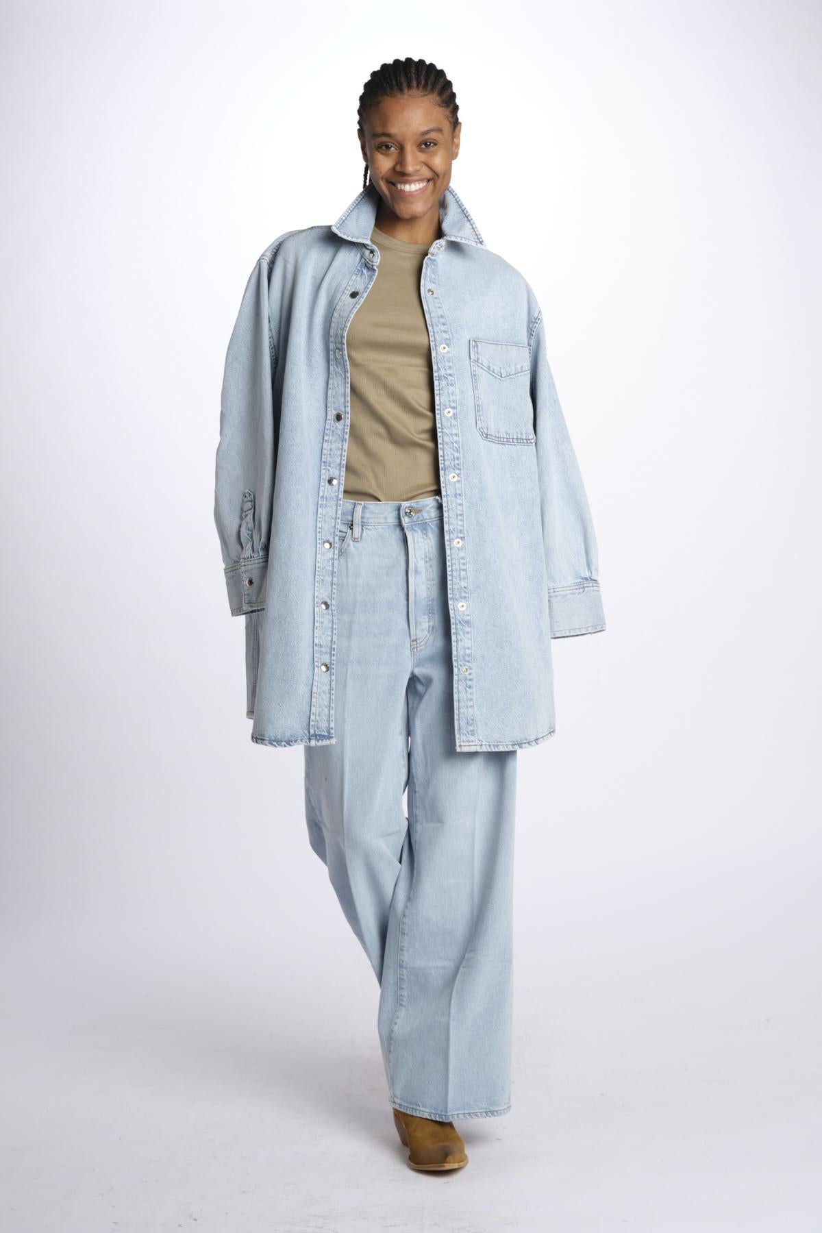 Denim LE LOW BAGGY fondo stracciato LLBW967 ATTIE frame 