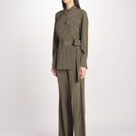 camicia in seta con tasche e fascia JF009656 PALM LEAF 2308 joseph 