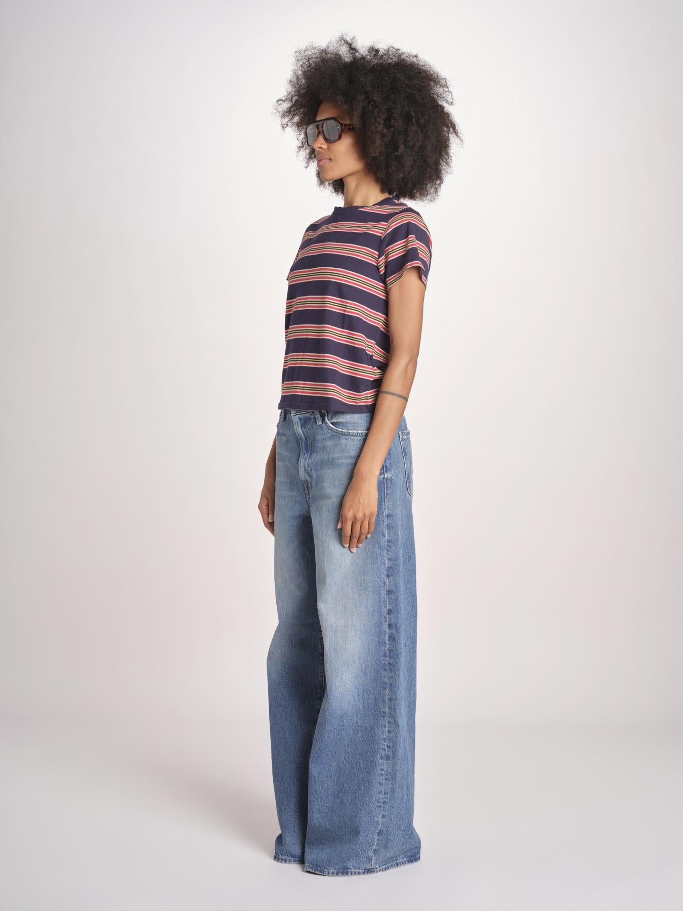 t-shirt a righe manica corta THE LITTLE TEE T1103116 SCOUT STRIPE the GREAT 