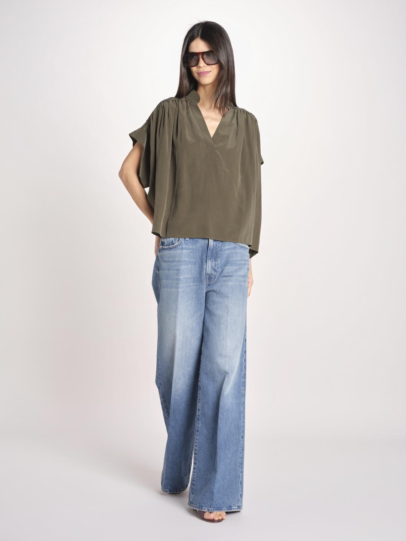 camicia over in seta CORY 4HVA77-V09005 KAKI vanessa bruno 