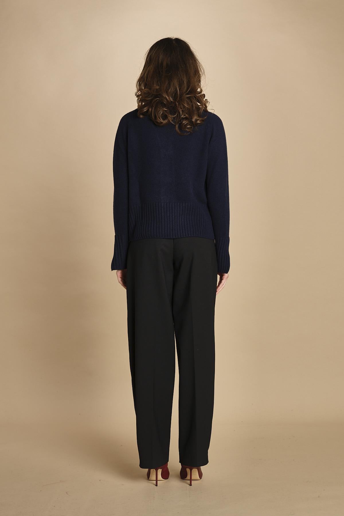 cardigan tre bottoni MIL4A24 25030 BLU milaura 