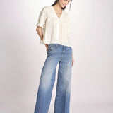 camicia m/c goffrata 038 CREAM sea ny 