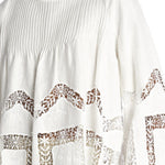 Camicia ALIYAH inserti pizzo e nervatura ALIYAH TOP OFFWHITE lug von siga 