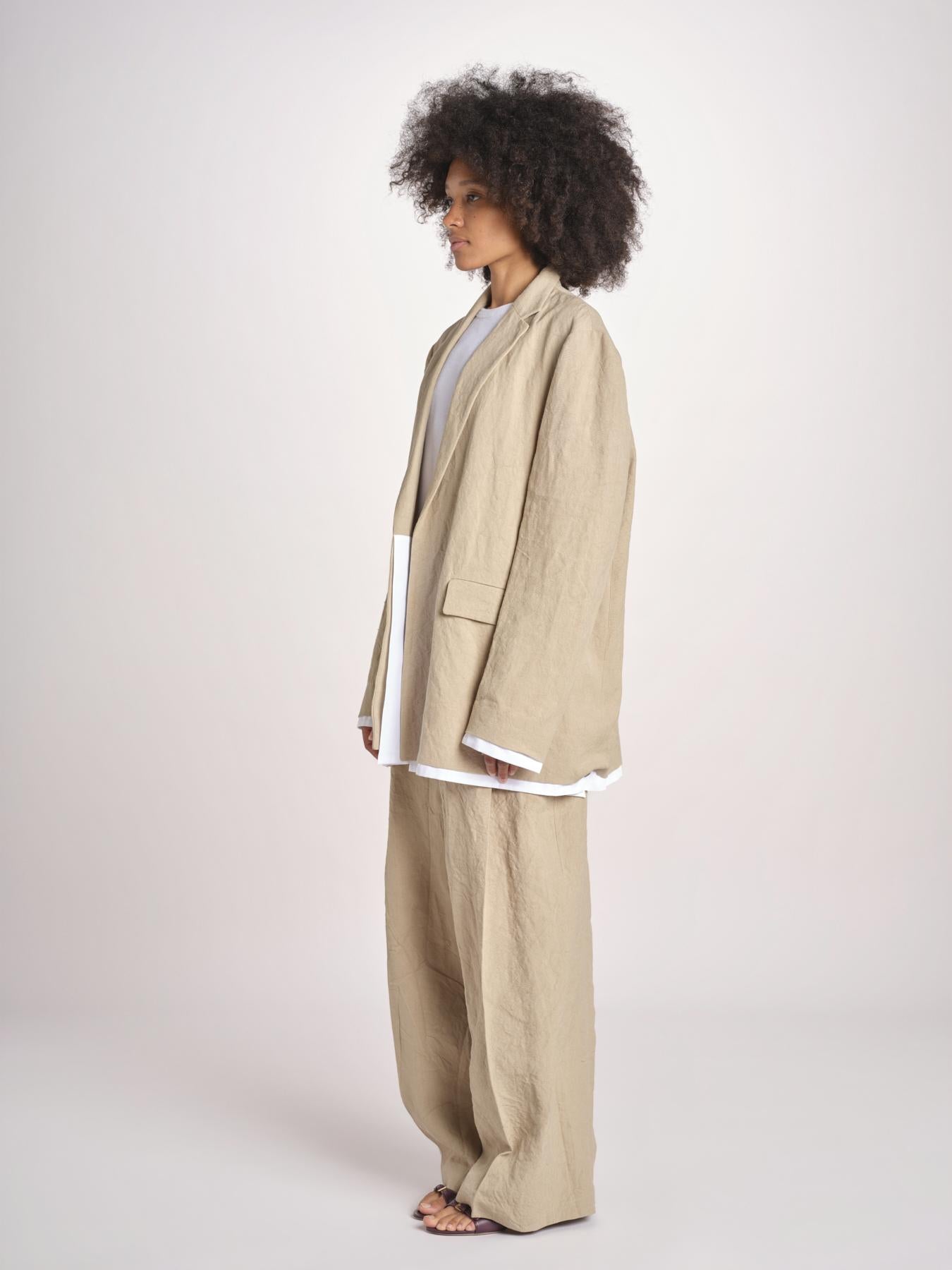 blazer over in lino L061-3640-1231 NOCCIOLA n21 