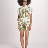 short con giraffe BE24865 WHITE MULTI benaras soleil 