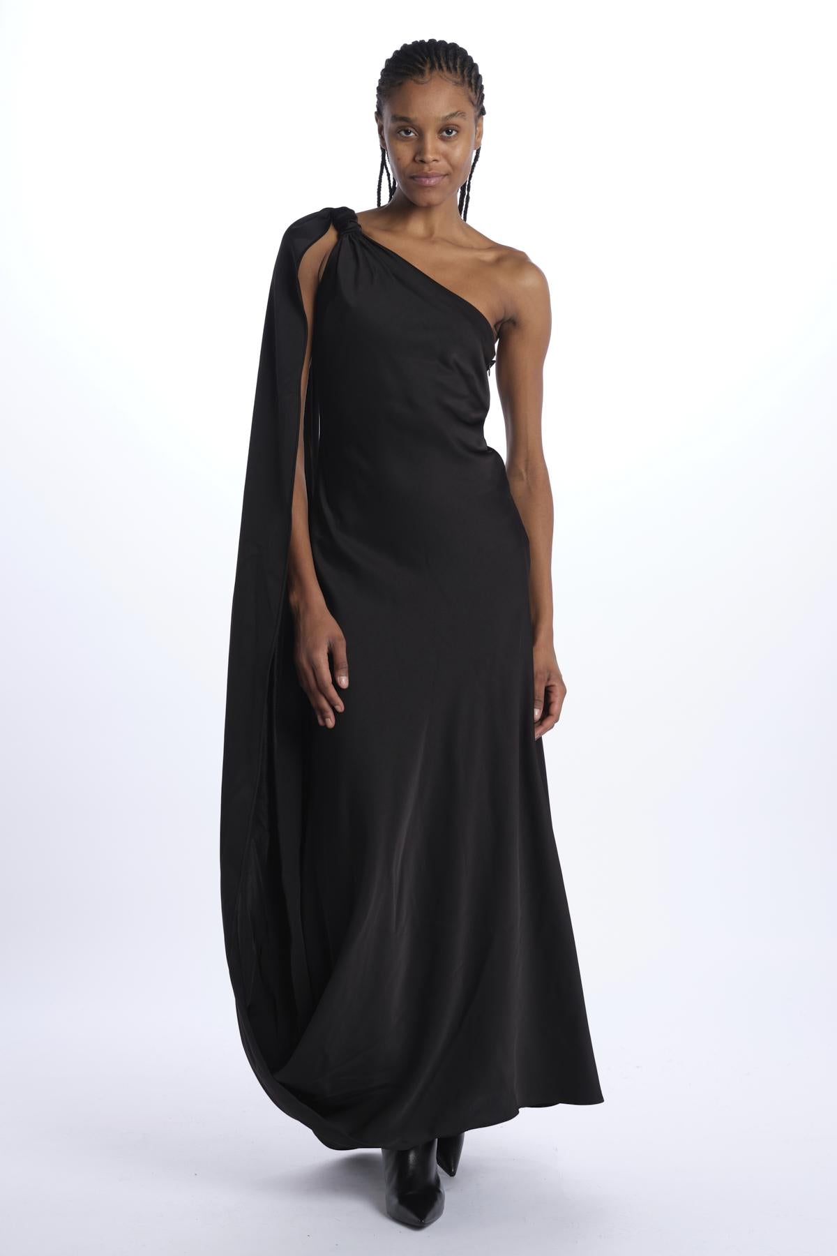  AGU GOWN 10112281 BLACK halston 