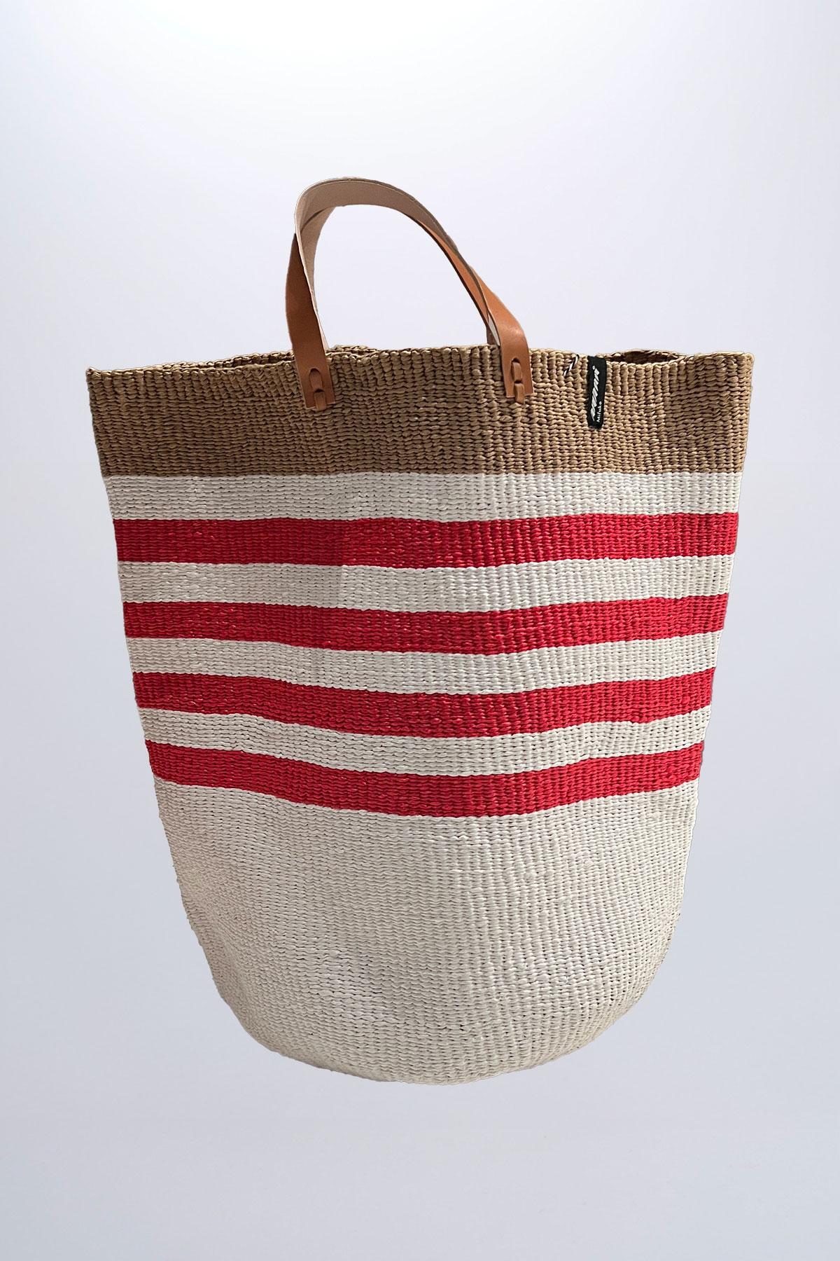 30633S cesta xl a righe 30633S BIANCO ROSSO mifuko 