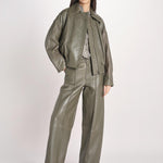 bomber in pelle LAILA IO118057 DAR EUCALUPTUS GR533 ivy oak 