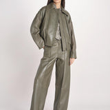 bomber in pelle LAILA IO118057 DAR EUCALUPTUS GR533 ivy oak 