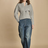 cardigan 1 bottone. CAR0335 GRI3325W soeur 