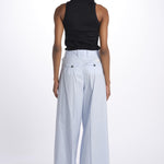Pant PETRA 2 pinces popeline PETRA PE66 AZZURRO nine in the morning 