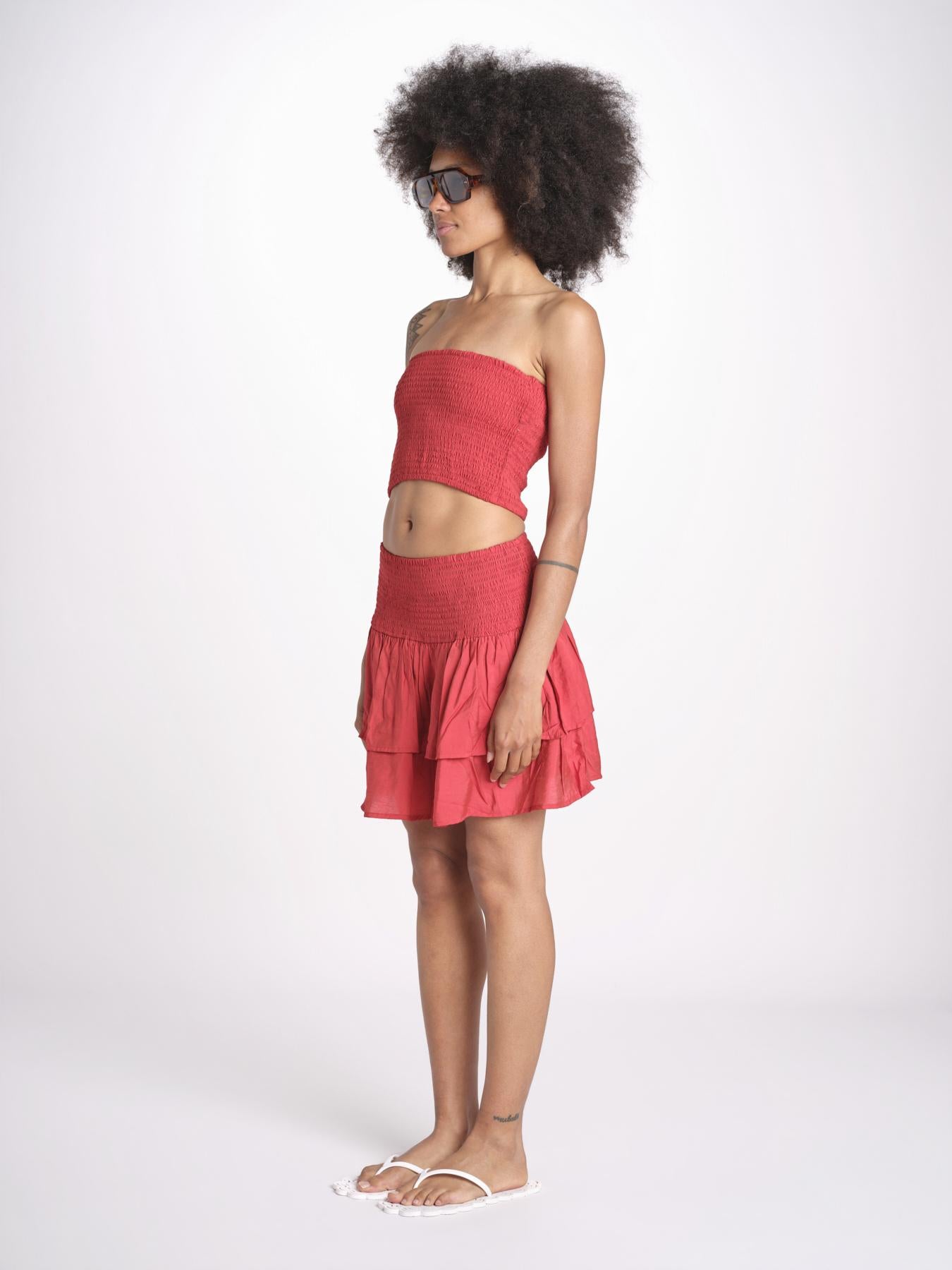 minigonna balze PANOLIBL CRANBERRY laraethnics 