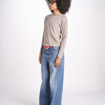 t-shirt girocollo manica lunga WSLS21 061 FRAIDED GRAIN merz b 