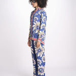 camicia pigiama con stampa a fiori 344132 LUNA BLUE 26067 farm rio 