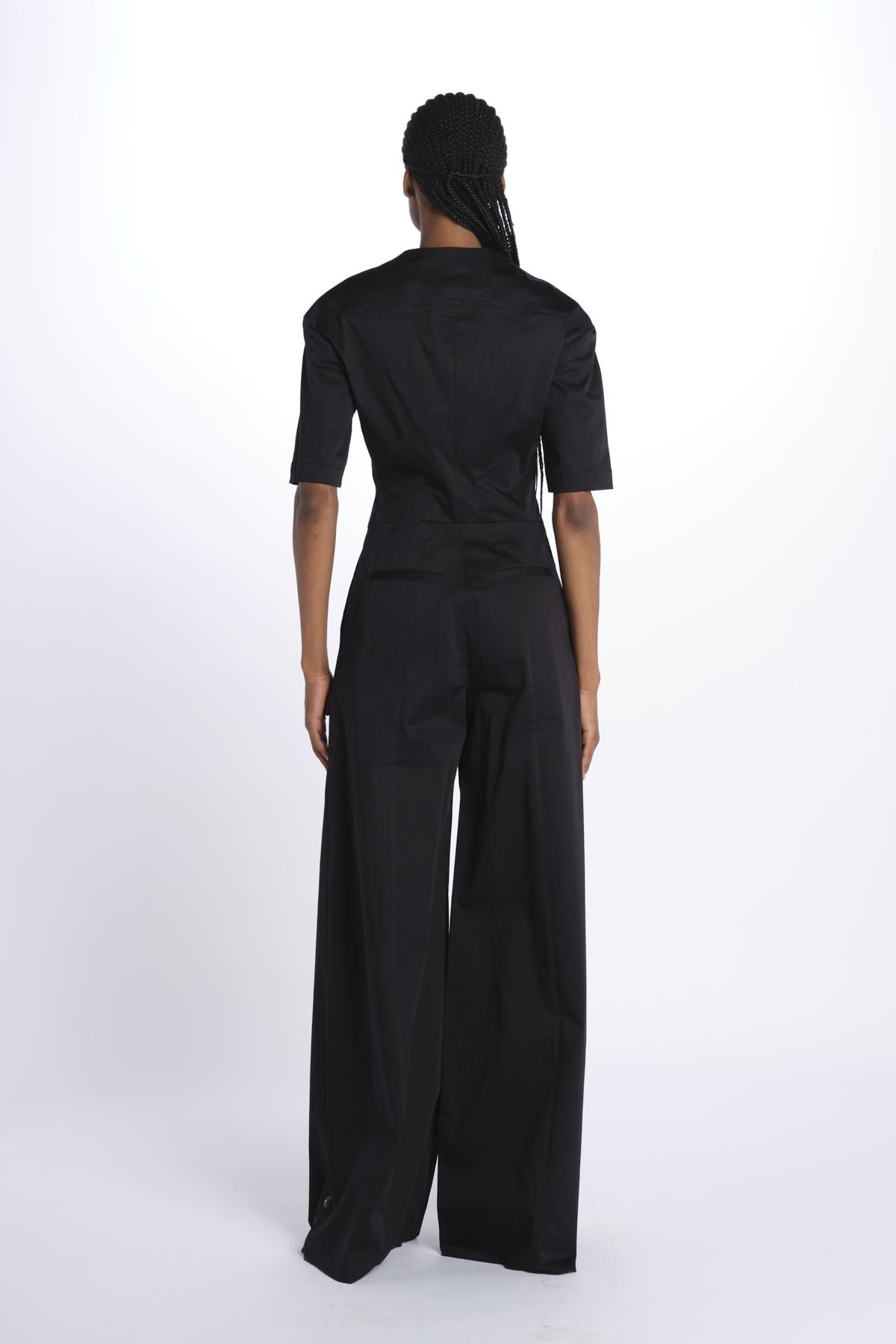 Tuta m/c BIANCA con zip BIANCA 3109 BLACK the latest 