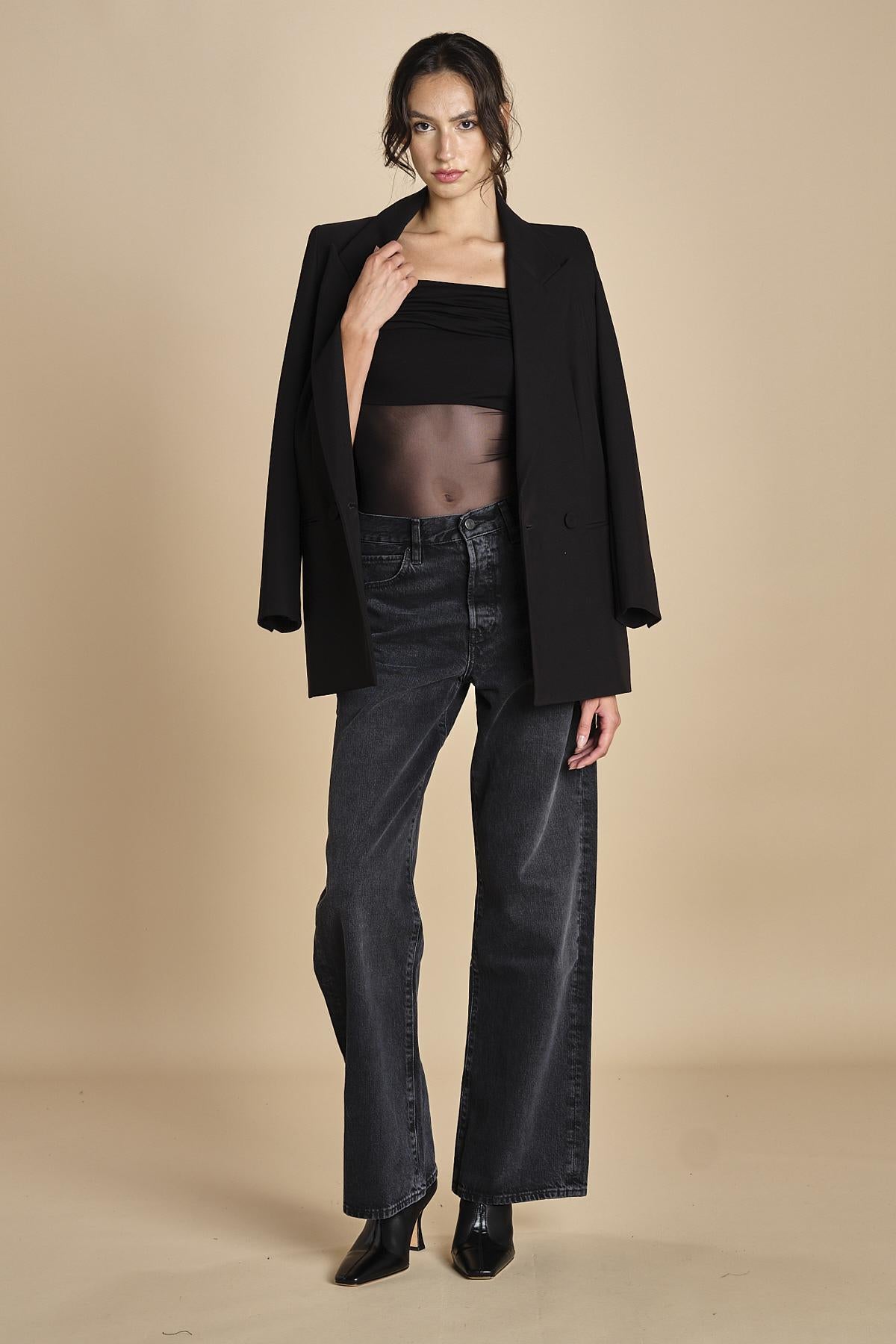 body in jersey senza spalline LIBRA BLACK undress code 